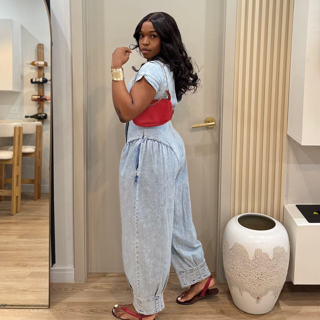 Billy Jean denim jumpsuit