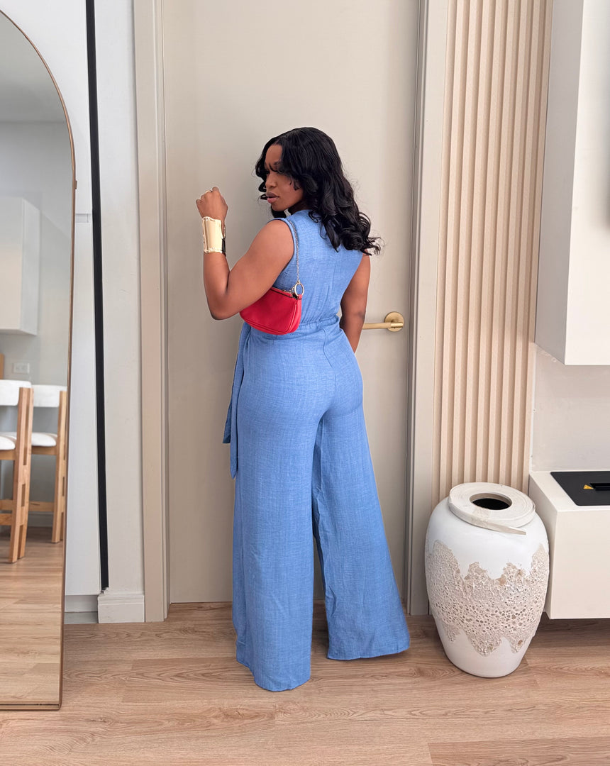 Alora waist tie jumpsuit