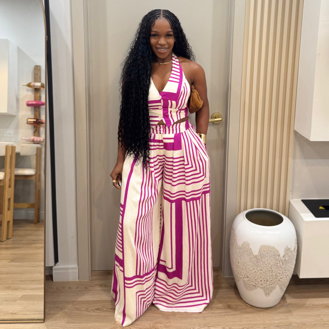 The Grid flow pants  set