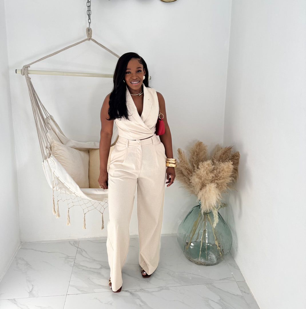 Boardroom baddie vest set