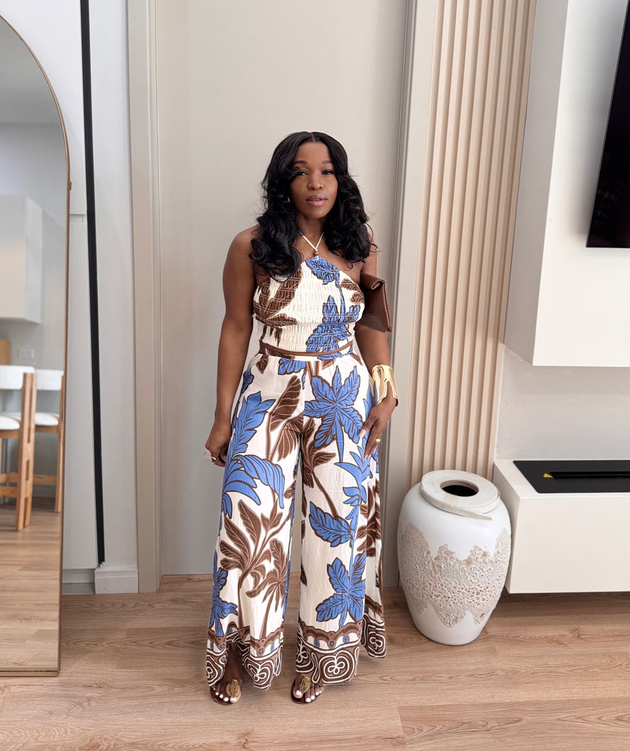 Imani 2 piece floral pants set