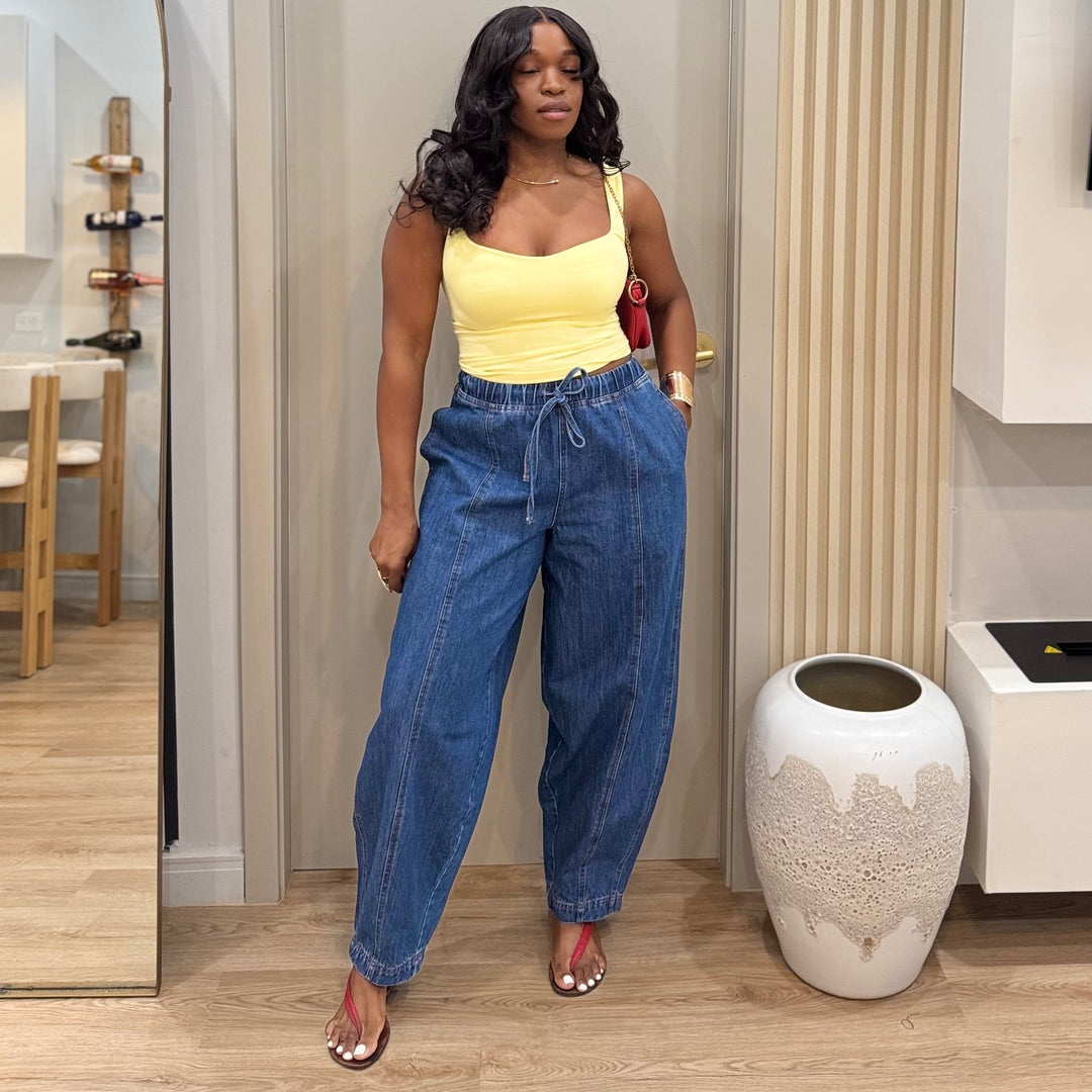 Cool current barrel denim pants