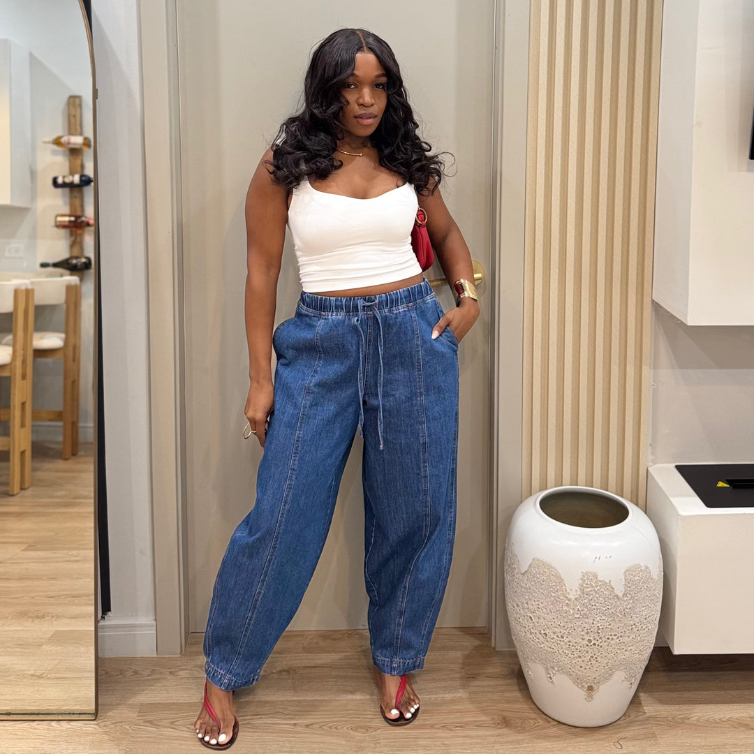 Cool current barrel denim pants