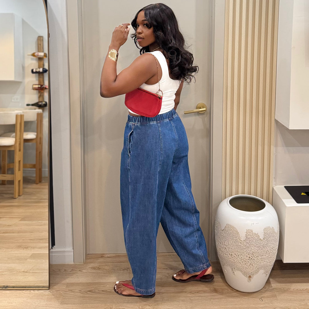 Cool current barrel denim pants