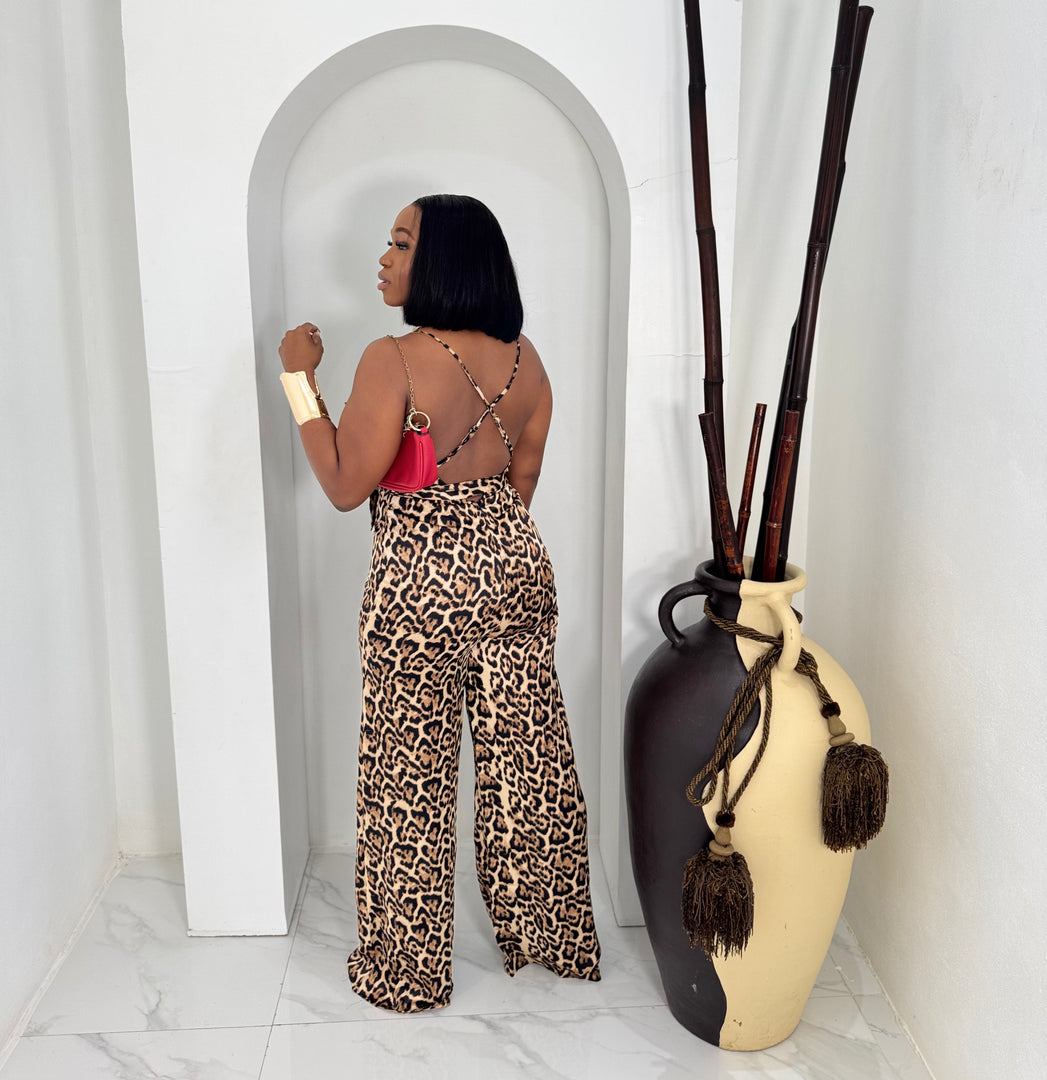 Nyomi cheetah jumpsuit