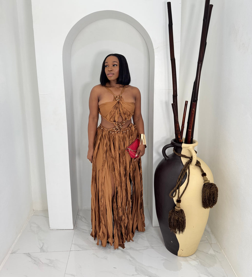Nalani fringe maxi dress