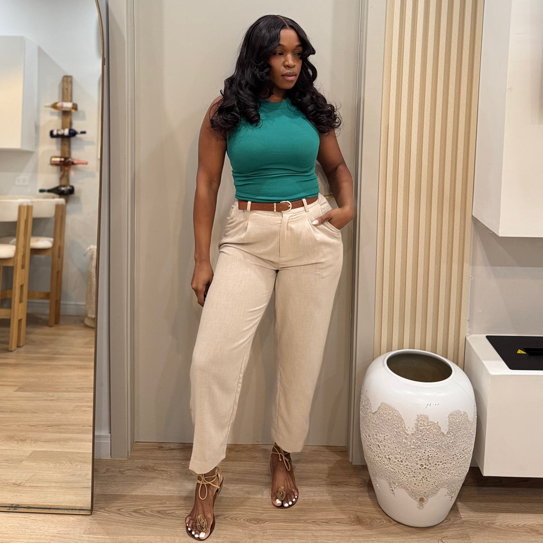 Femme linen 3/4 pants