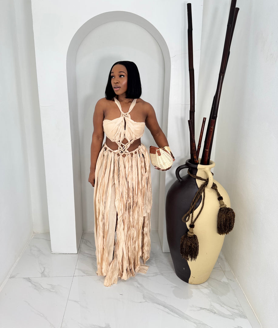 Nalani fringe maxi dress