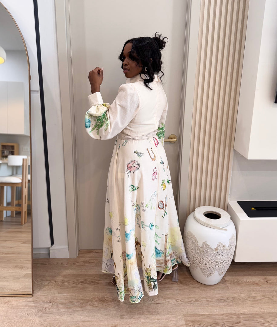 Florentia printed midi dress