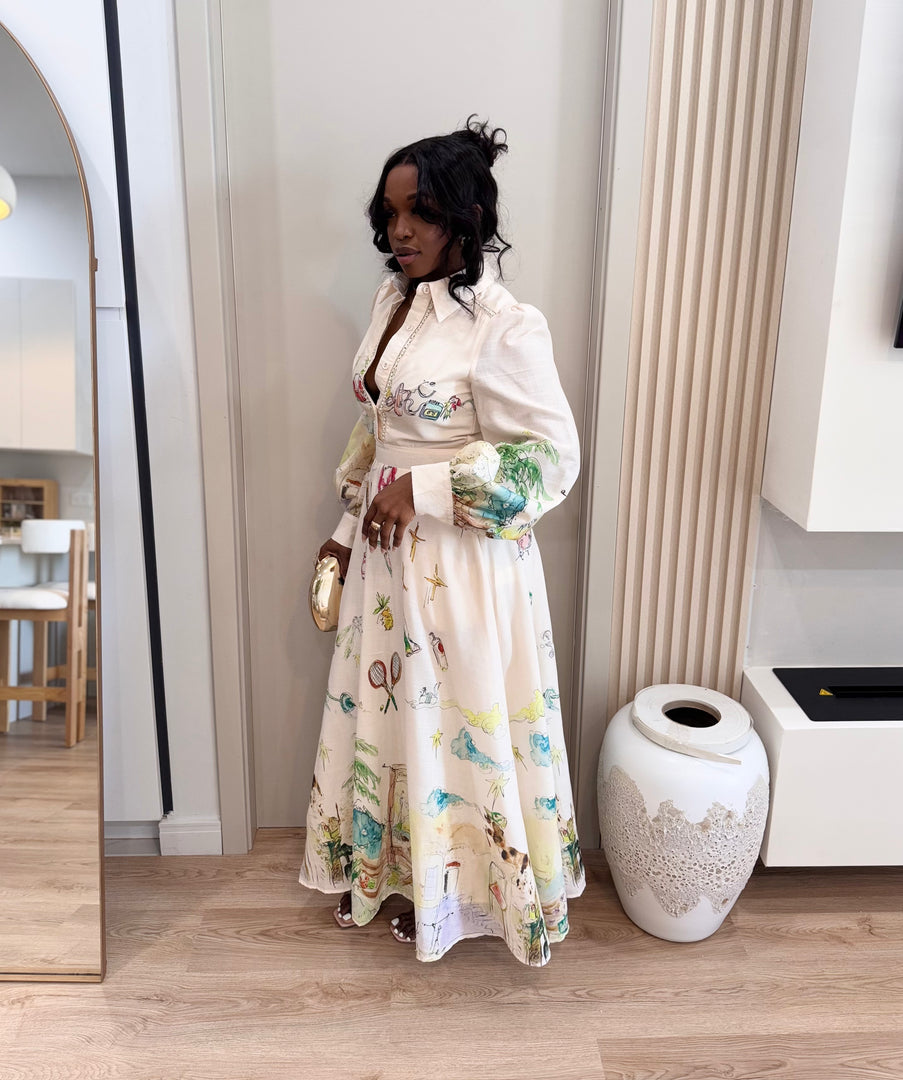 Florentia printed midi dress