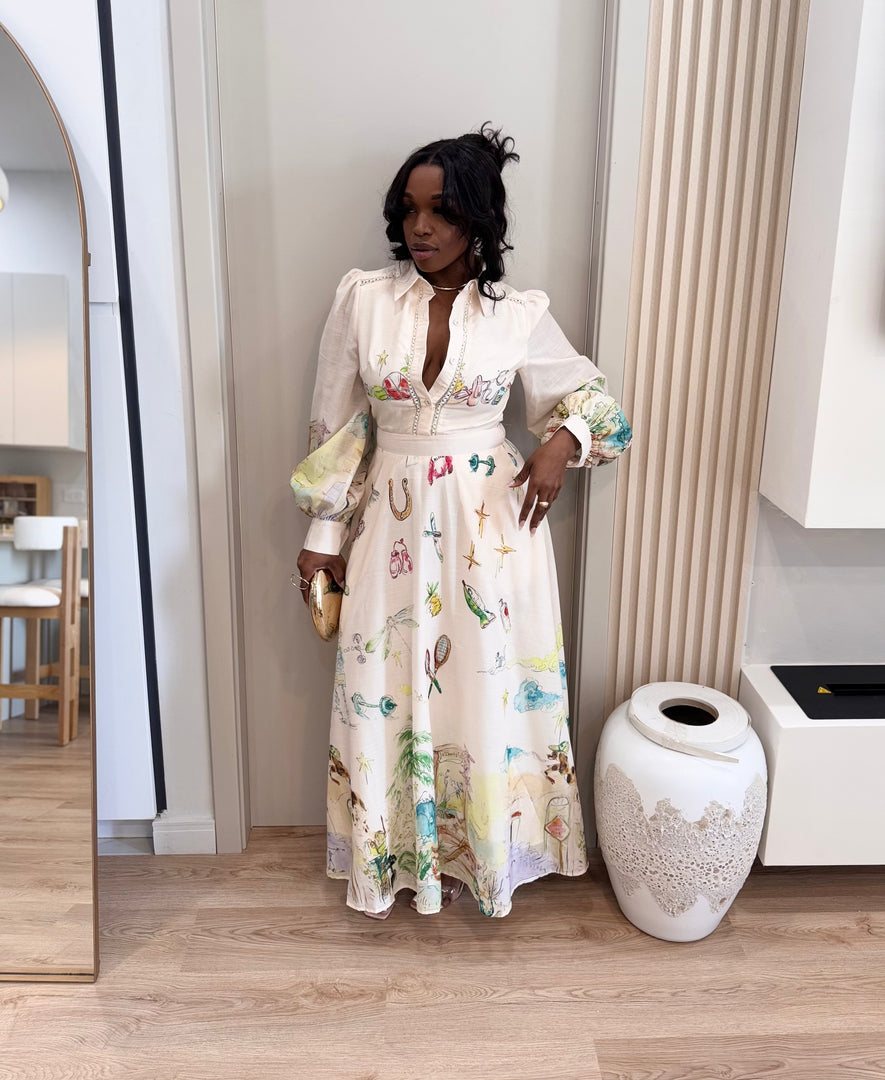 Florentia printed midi dress