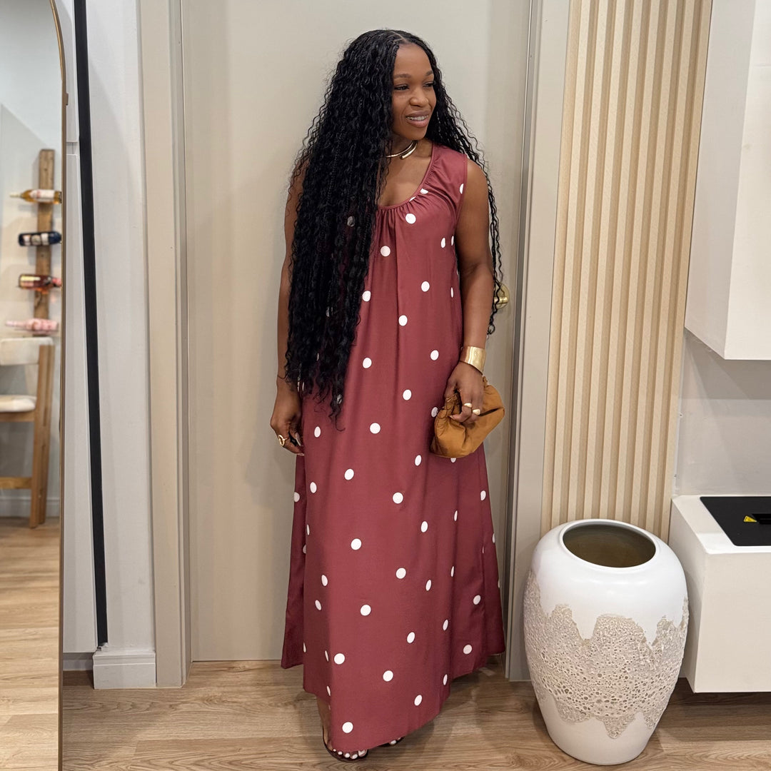 Endless Summer polka dot midi dress