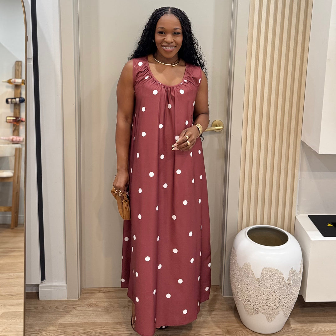 Endless Summer polka dot midi dress