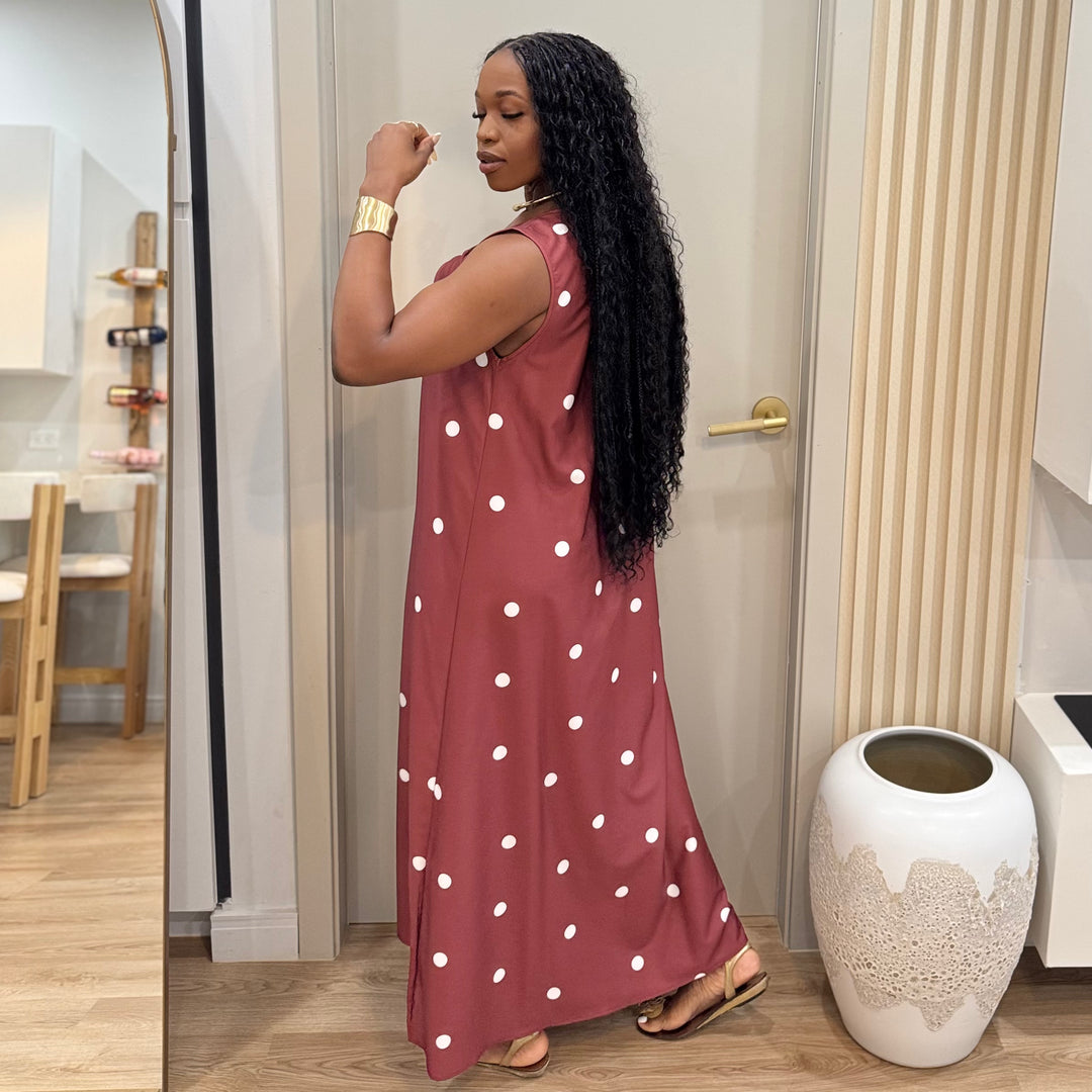 Endless Summer polka dot midi dress