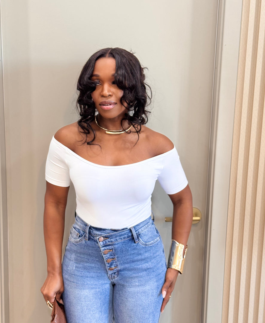 The base layer off shoulder bodysuit