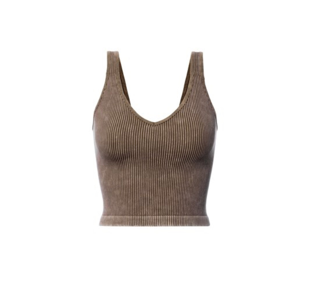 Faded Babe acid wash crop top