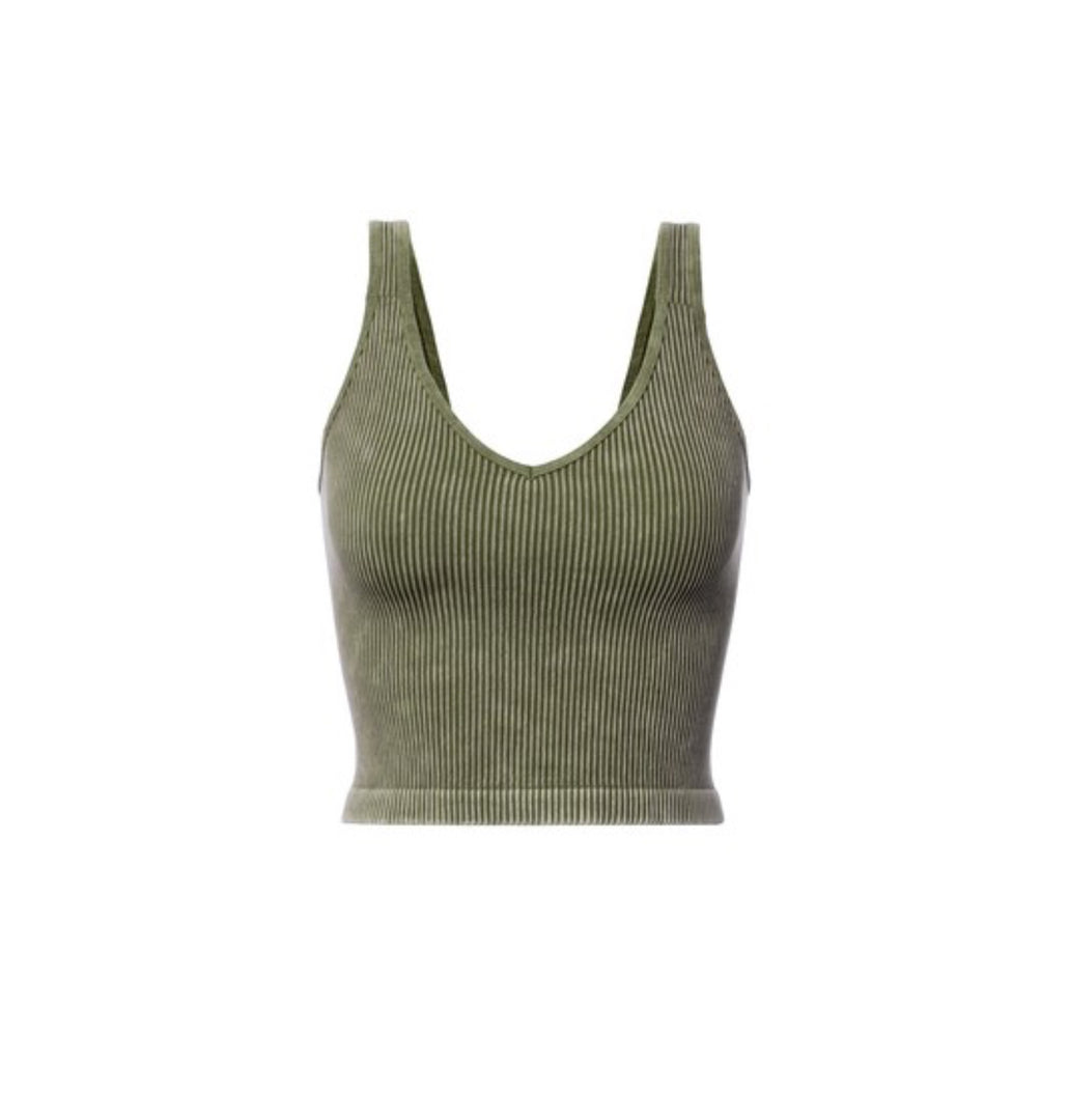 Faded Babe acid wash crop top