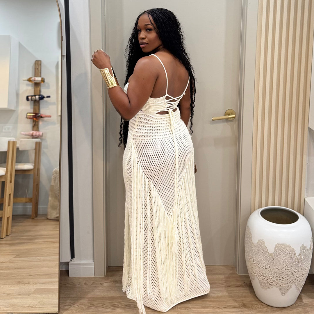 Marina Reverie Tassle maxi dress