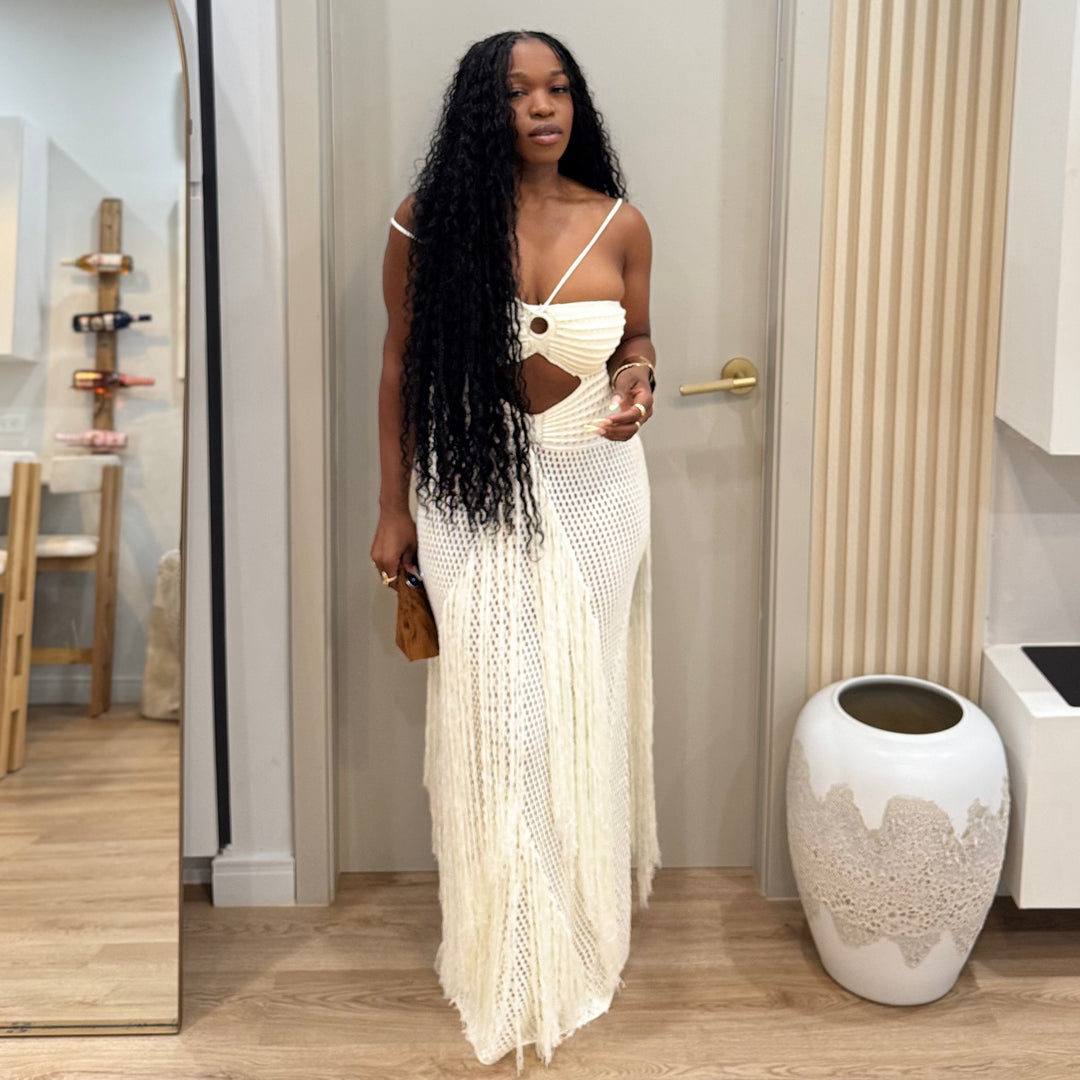 Marina Reverie Tassle maxi dress