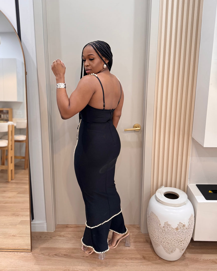 Scarlet bandage pearl dress