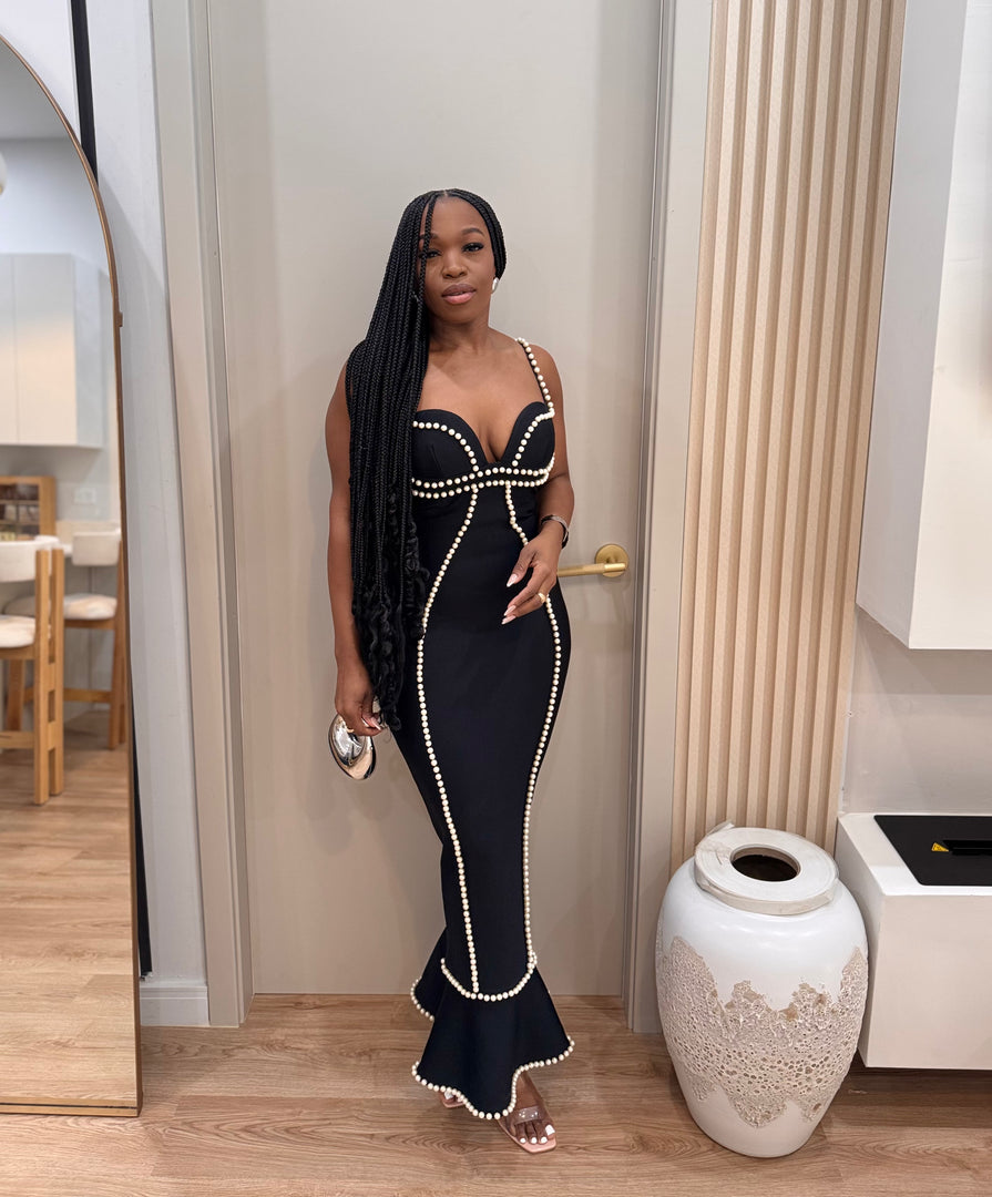 Scarlet bandage pearl dress