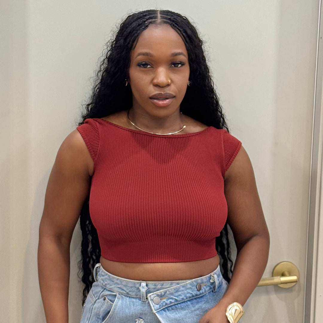 Bare basic ribbed  top