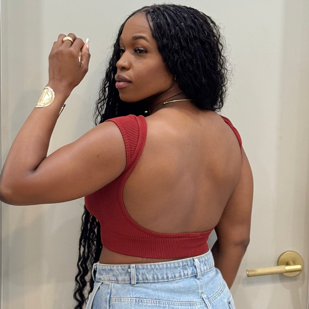 Bare basic ribbed  top