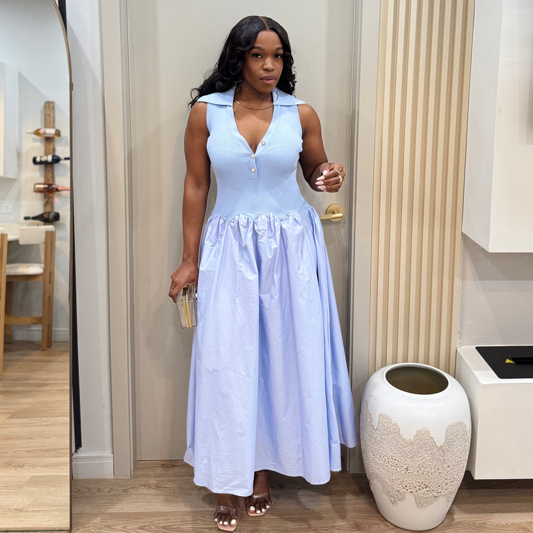 Florence poplin midi dress