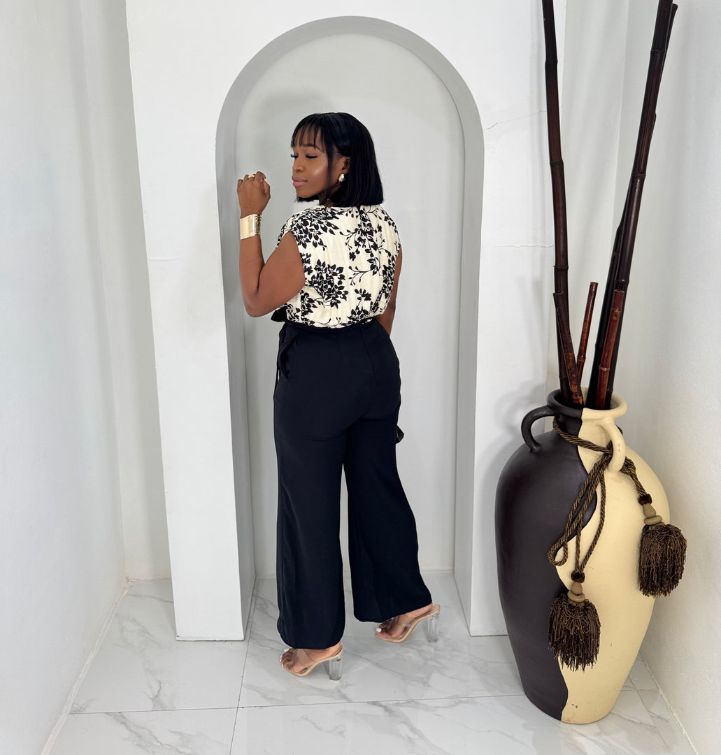Camora floral mix 3/4 jumpsuit