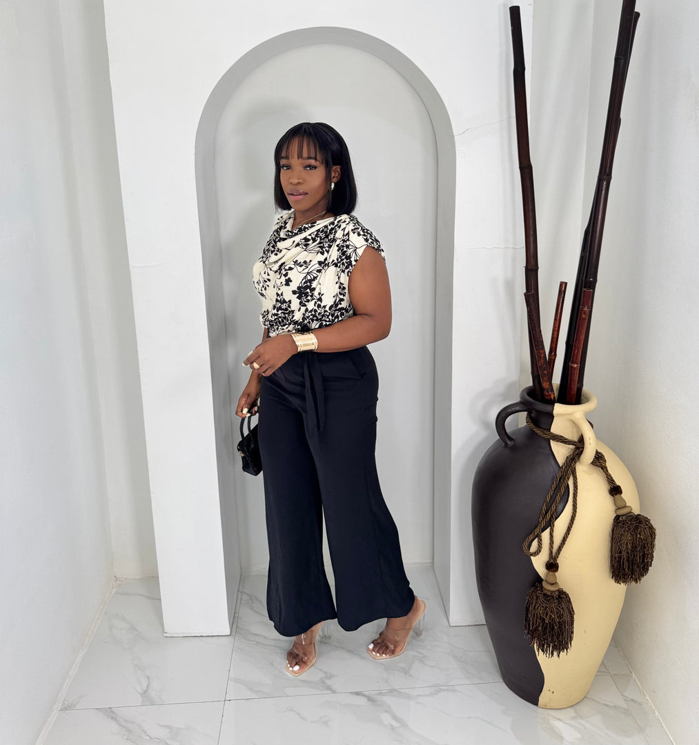 Camora floral mix 3/4 jumpsuit
