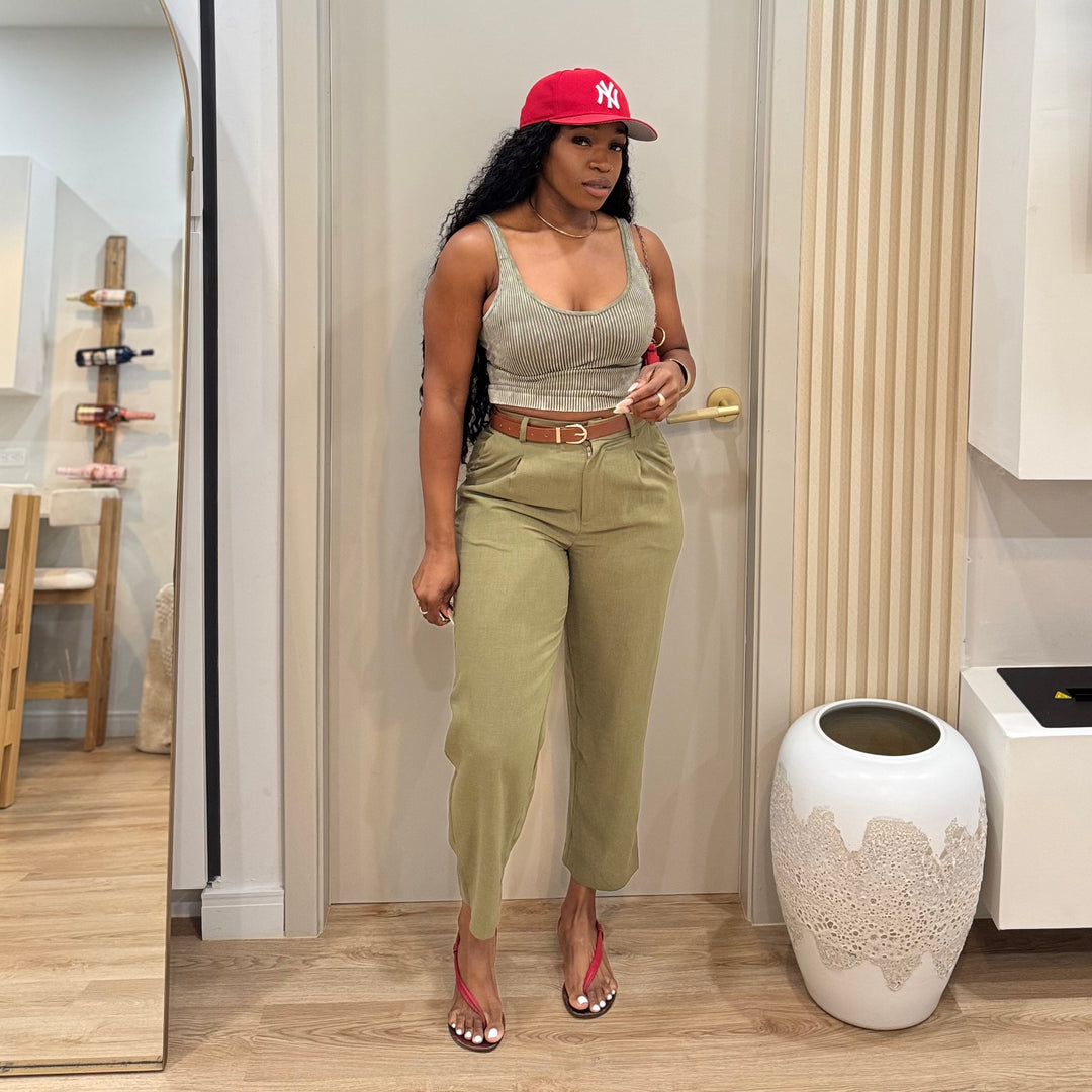 Femme linen 3/4 pants
