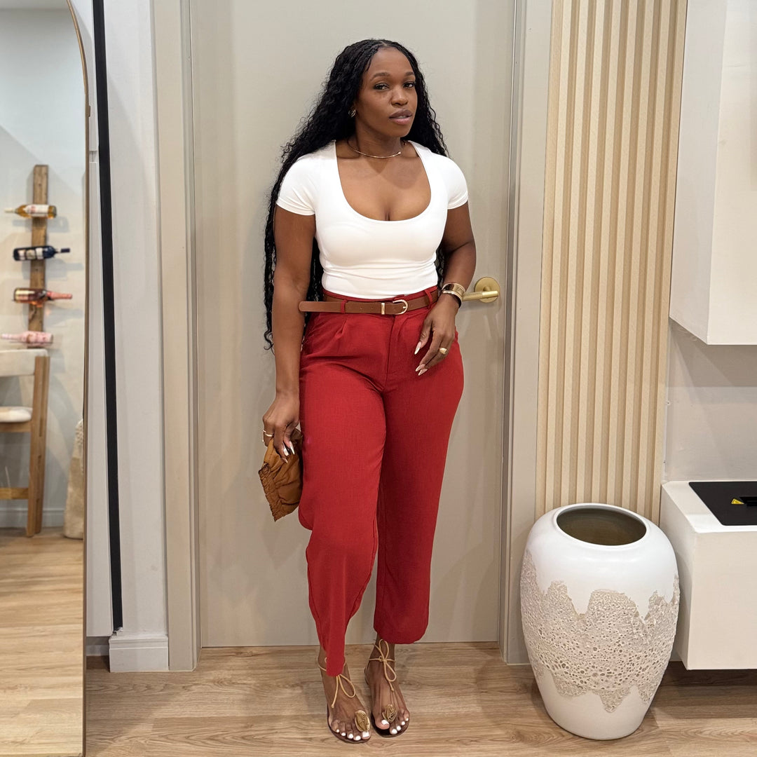 Femme linen 3/4 pants
