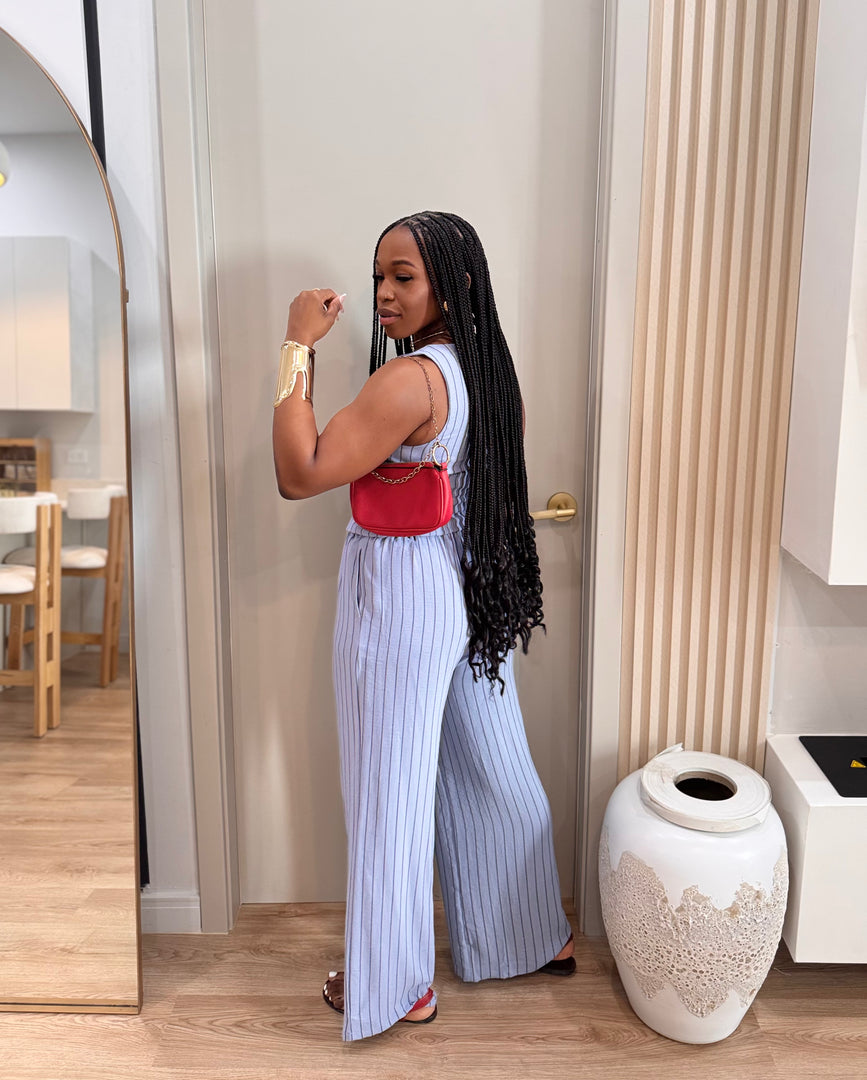 City Walk  stripe pants set