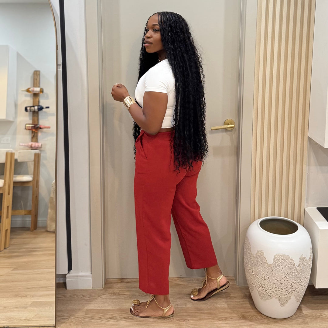 Femme linen 3/4 pants