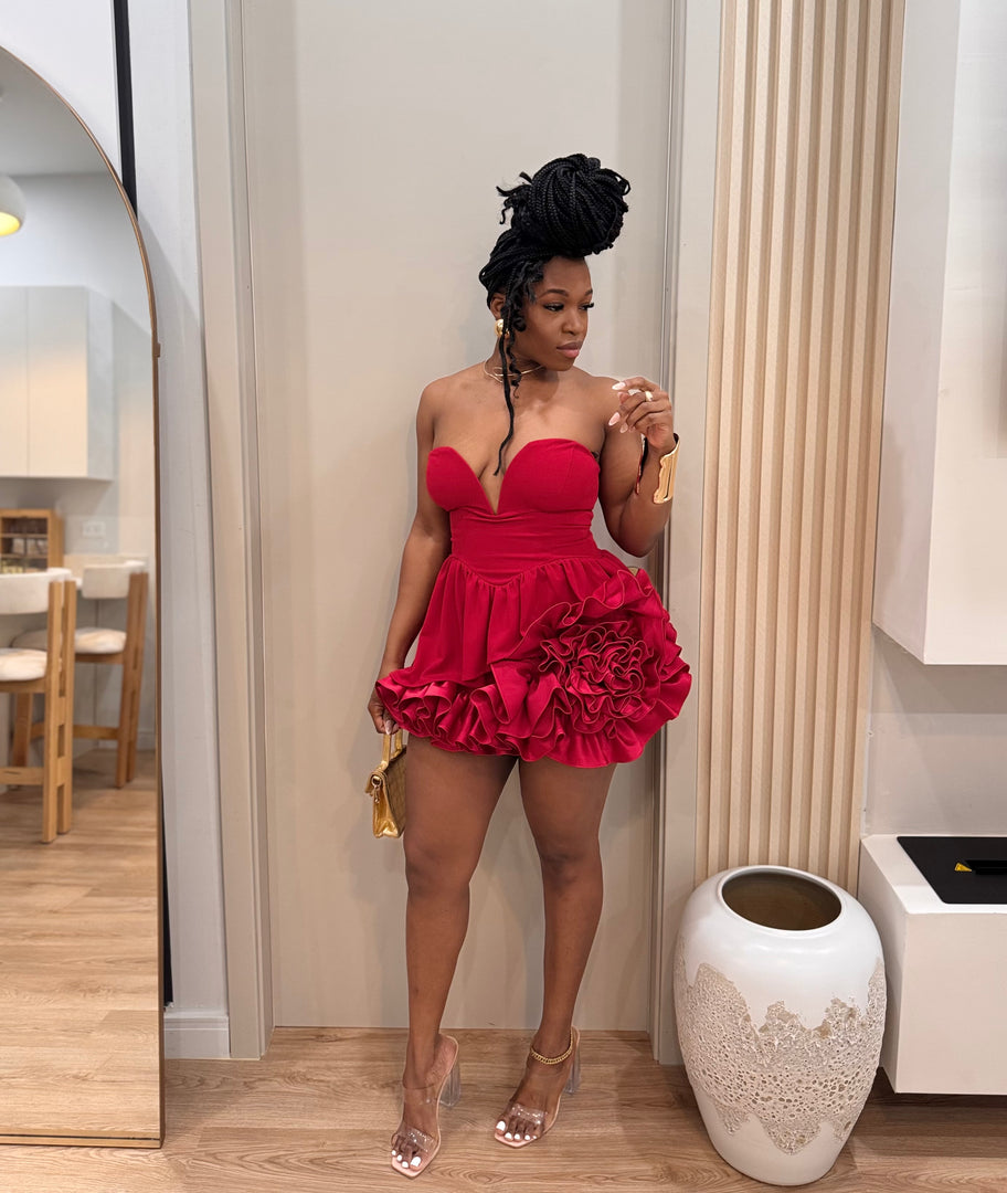 Garden Party ruffle mini dress