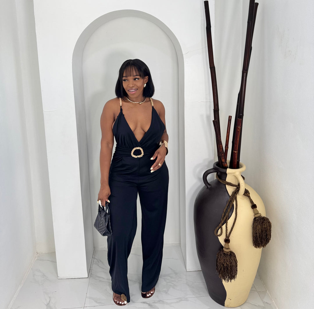 Charmine Deep plunge jumpsuit