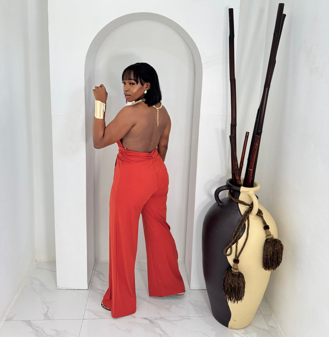 Charmine Deep plunge jumpsuit