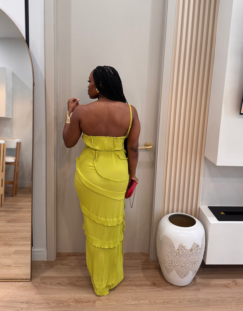 Elysian one shoulder maxi