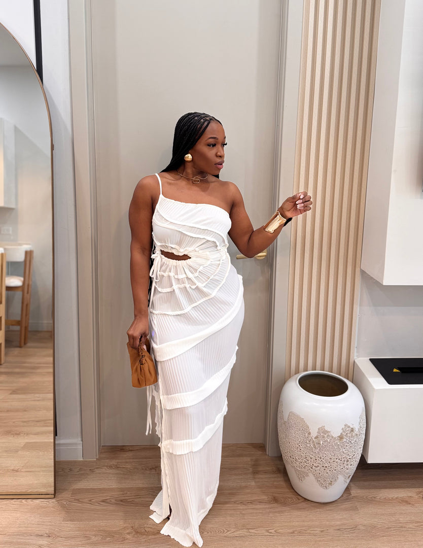 Elysian one shoulder maxi