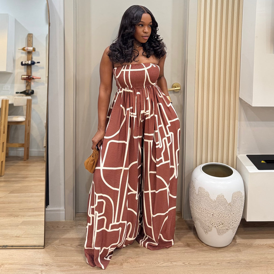 Blaire smoked tube jumpsuit