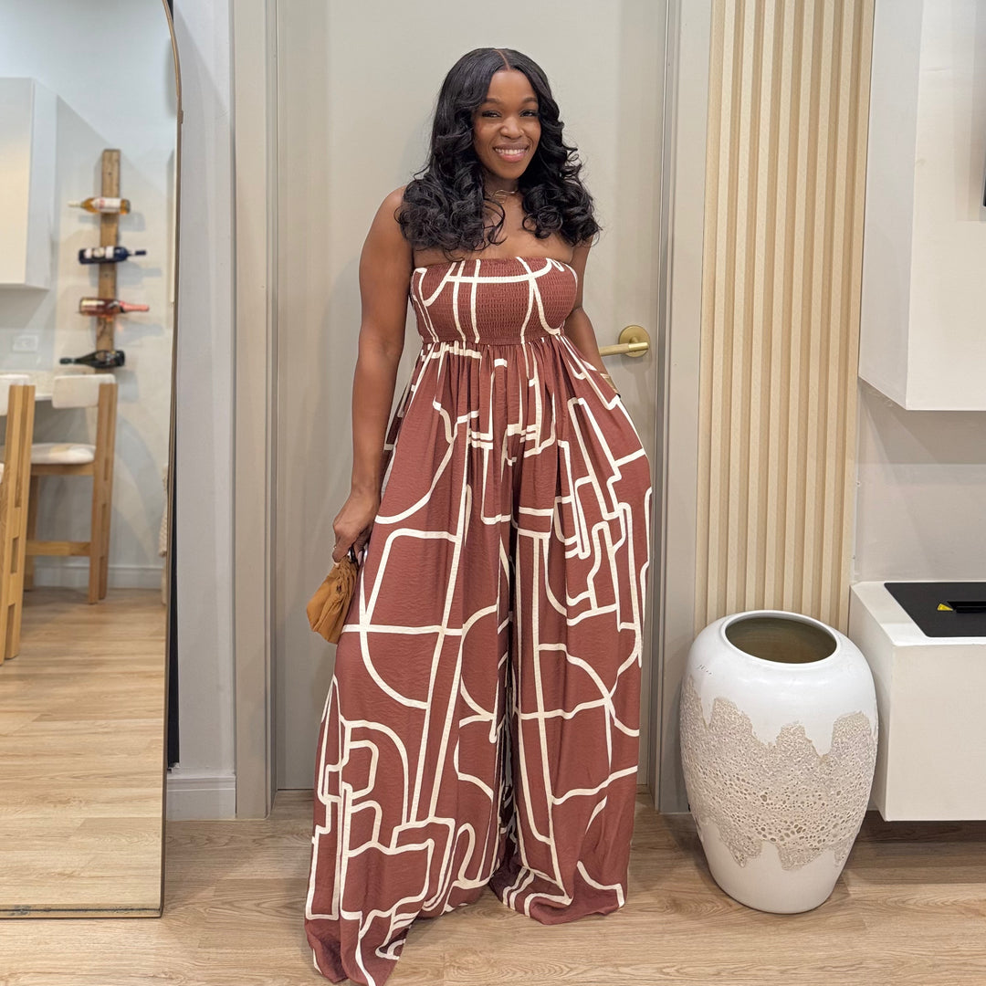Blaire smoked tube jumpsuit