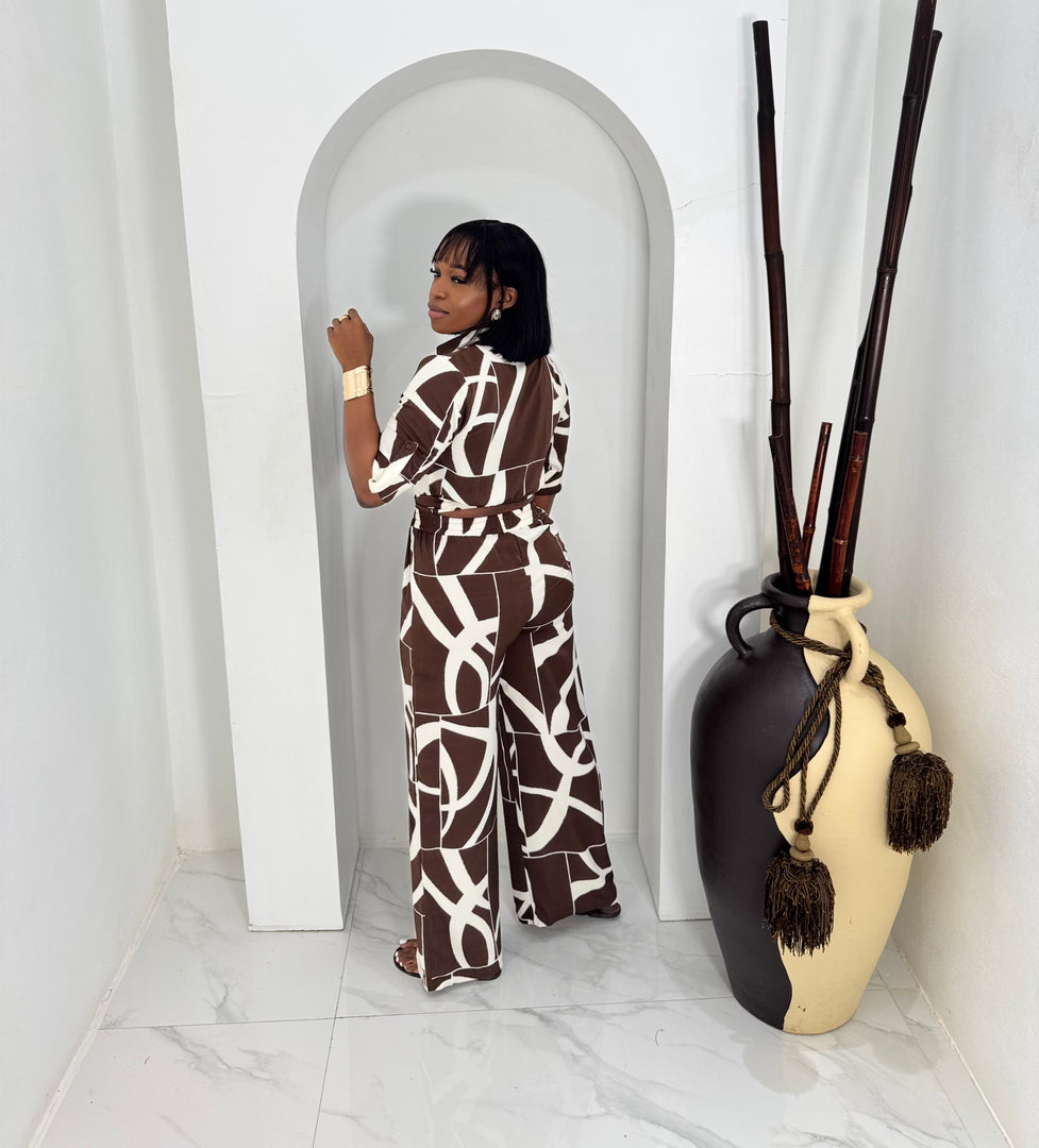 Vista Vogue printed pants set