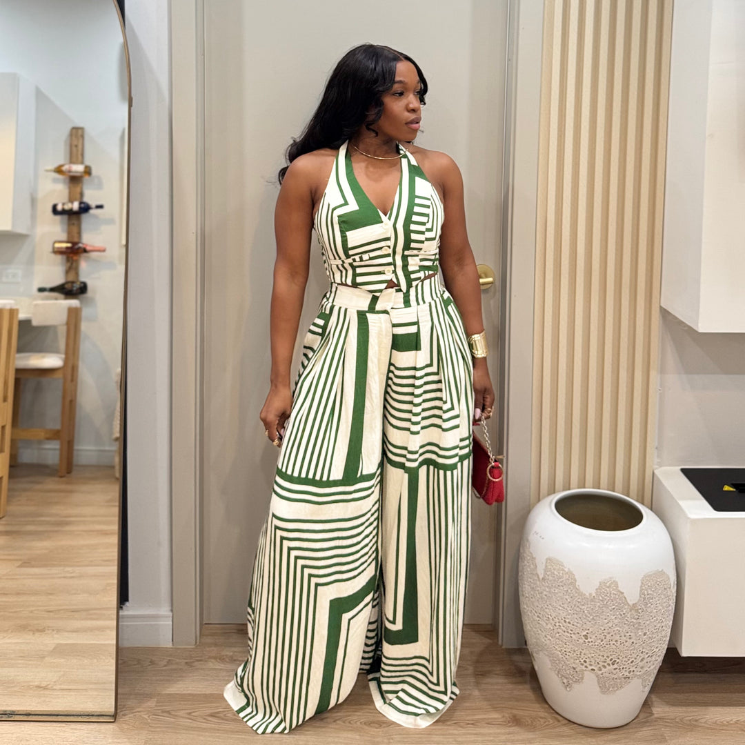 The Grid flow pants  set