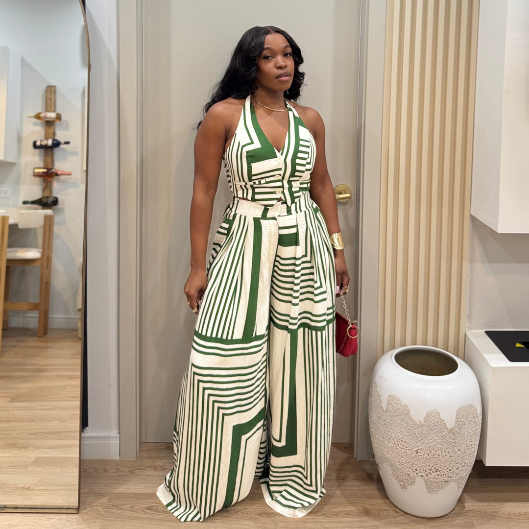 The Grid flow pants  set