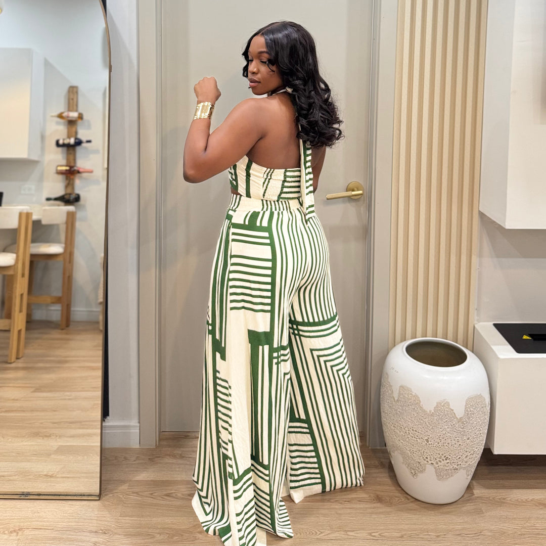 The Grid flow pants  set