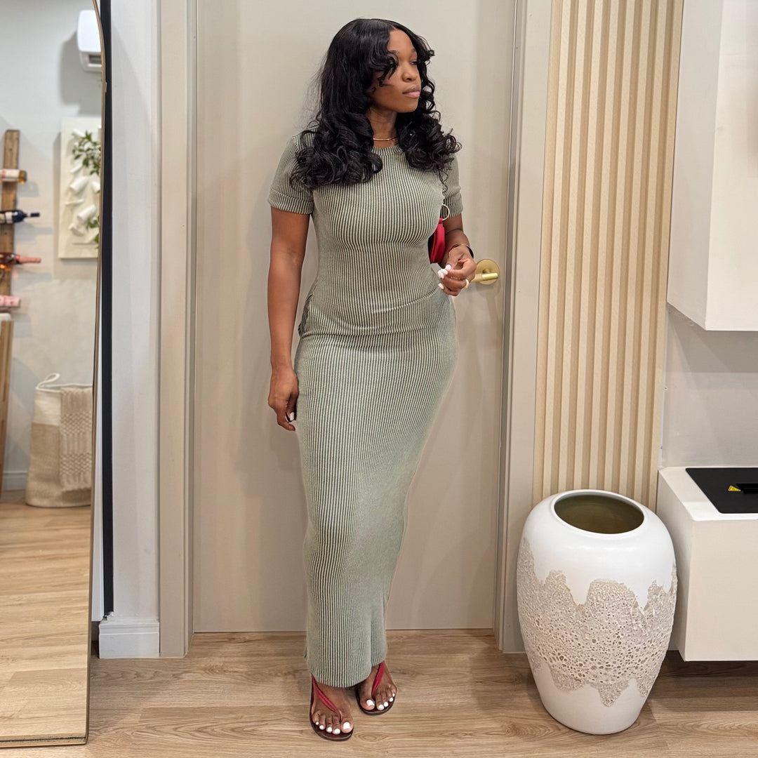 Willow ribbed bodycon dress