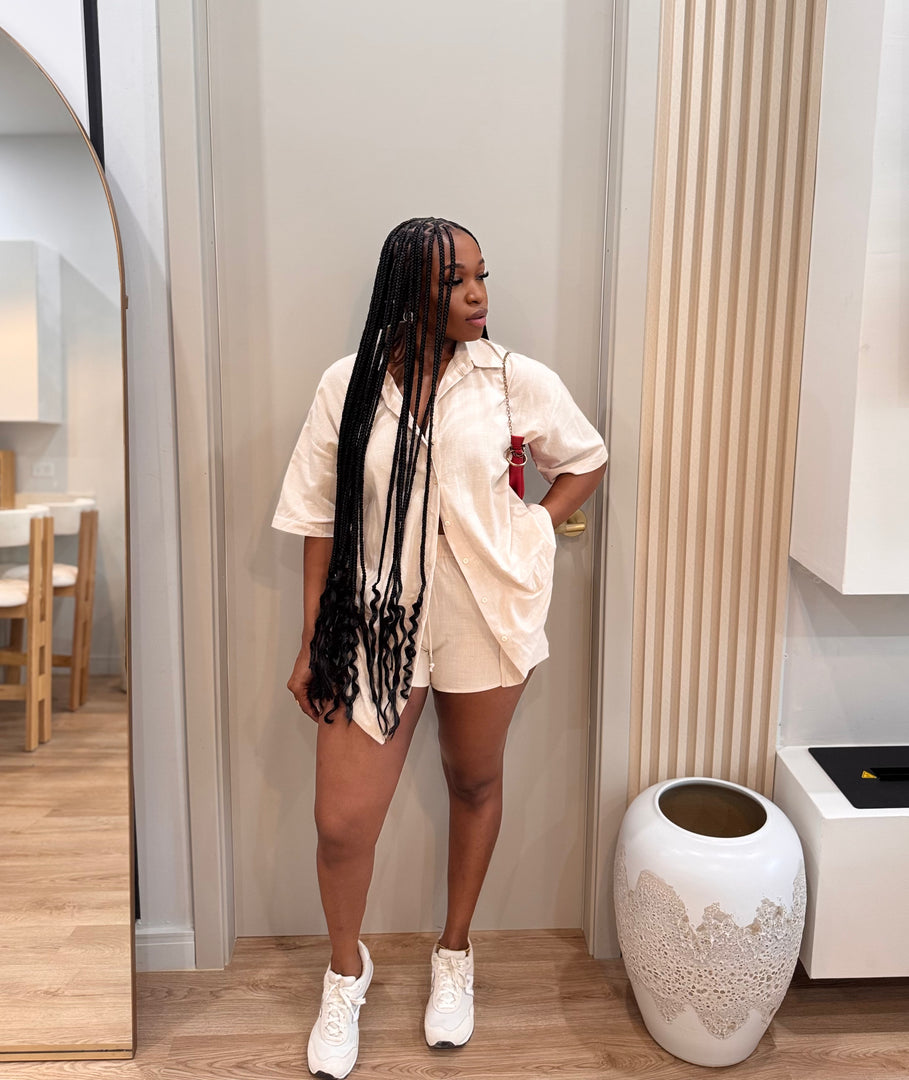 The cool Standard linen shorts set