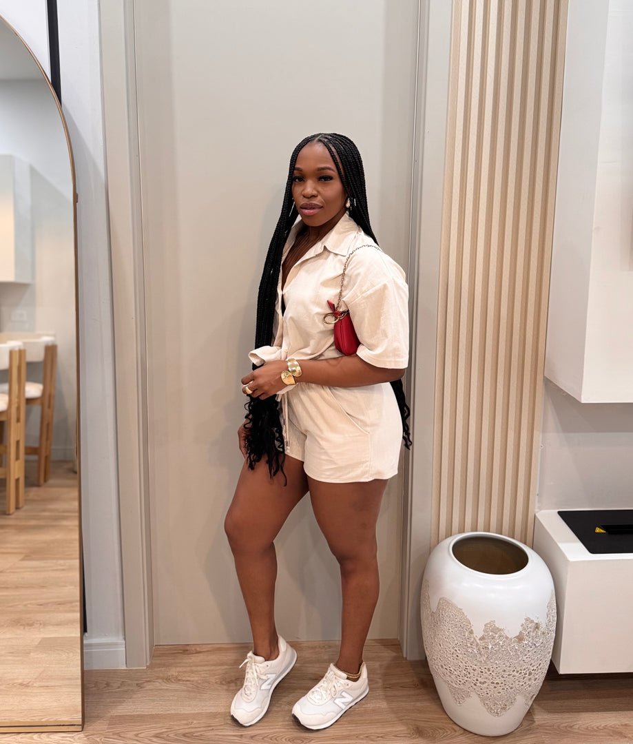 The cool Standard linen shorts set