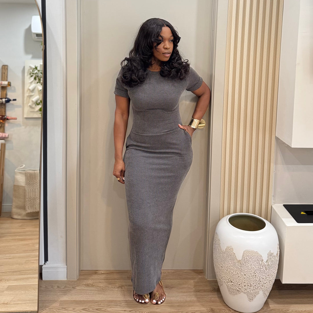 Willow ribbed bodycon dress