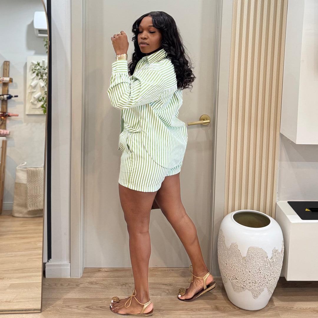 Rue stripe shorts set